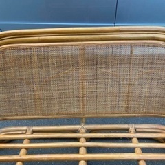 レトロ　籐ソファ　2人掛けソファ　ラタンソファ　ラタンソファー　リゾートの画像
