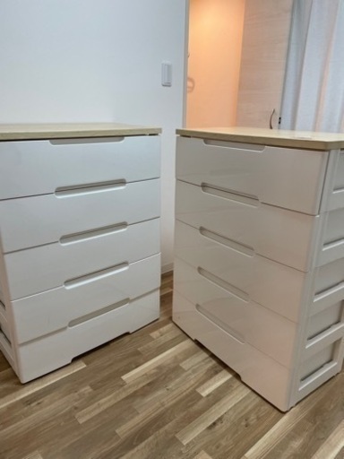 【決まりました】ワイドチェスト タンス 2点セット