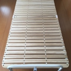 ニトリ　折りたたみ桐スノコベッド　シングル