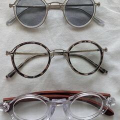 ★★ラウンドインナーリムメガネ★グレー調光レンズ★ブルーライトカットレンズ★新品未使用品★オマケ1本付き★★ メガネフレームの画像