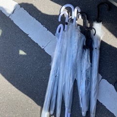 ビニール傘たくさん