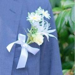 ウェディングフォトに★造花ブーケ&ブートニアの画像