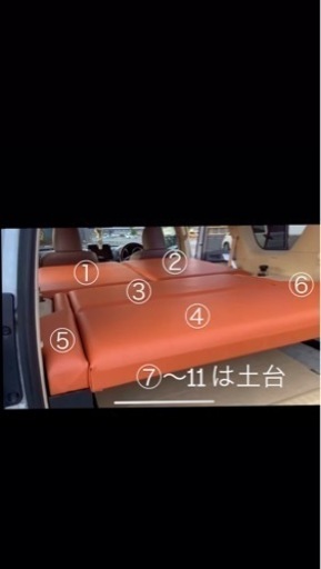 プラド後期150  TRJ150W 7人乗り用車中泊、荷室2段用キット