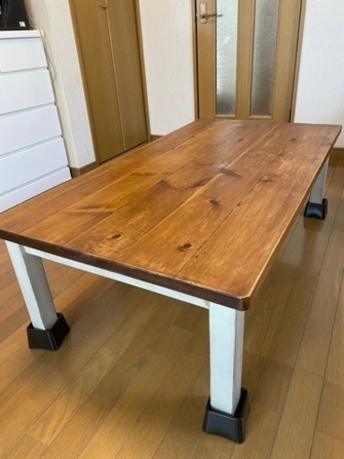 【商談中】重厚感ある無垢天板のローテブル130×70×38