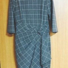 グレーチェックワンピース