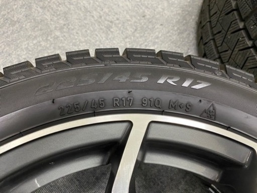 BMW MAK アルミ 17×7J +48 5穴 PCD112 ハブ57  タイヤ ピレリー ASIMETRICO  225/45R1