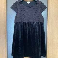 美品　120  HUSHUSH ベロアワンピース