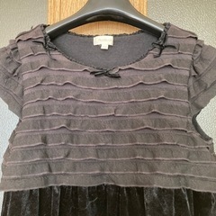 美品　120  HUSHUSH ベロアワンピースの画像