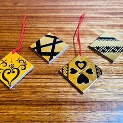 金箔押し体験　ペンダント作り