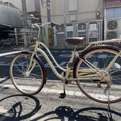 ママチャリ　アイボリーの画像