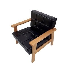 【新品未使用】ウッドでお洒落なキッズ一人掛けソファ