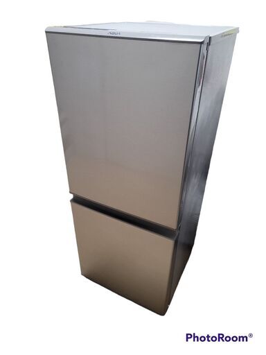 【AQUA】ノンフロン冷凍冷蔵庫　AQR-13G（S）形　126L　動作品　2018年製