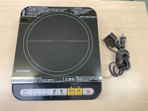 【アイリスオーヤマ】1口IHコンロ 2017年 IHK-T34-B IRIS 新生活 お手入れ簡単 一人暮らし 福島 郡山市 a