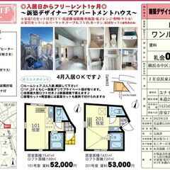 🌷新築デザイナーズアパート🌷バストイレ別★JR根岸線【山手】★賃...