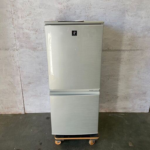 【SHAPP】シャープ ノンフロン冷凍冷蔵庫 容量137L 冷凍室46L 冷蔵室91L SJ-PD14X-N 2013年製