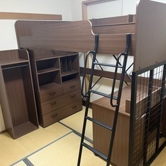 ニトリ　ロフトベット　デスク付き