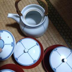 急須　湯呑　茶托セットの画像