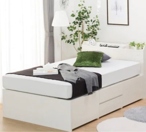 ニトリ 収納付きセミダブルベッド フレーム ストア