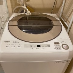 シャープ　洗濯機　ラック付き