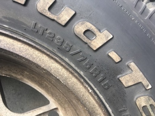 bfgoodrich MT 235/75r15 4本 ホイール zona2本　ジムニー