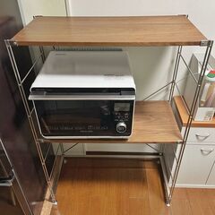 無印良品 ステンレスユニットシェルフ（ウォールナット）