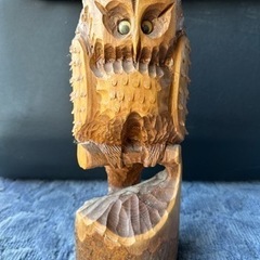 🦉フクロウ 置物 木彫り🦉
