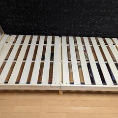 セミダブルベッド、マットレス付きの画像
