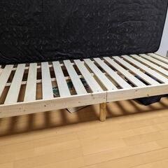 セミダブルベッド、マットレス付き