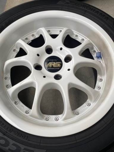 4本Manaray Sports VERTEC VRS 4穴 15インチ タイヤホイールセット
