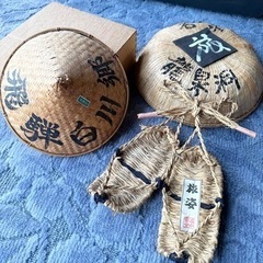 🇯🇵鮎釣り傘、国産わら草履セット🇯🇵