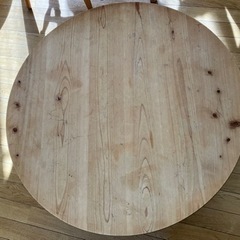 ひのきのちゃぶ台 直径84.0×高さ27.7cm 折り畳み可