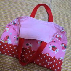 【幼稚園セット】絵本袋、上履き入れ、ハンドメイド中古品の画像