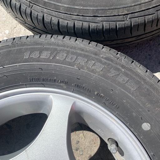 145/80R13 軽自動車　タイヤアルミ中古4本