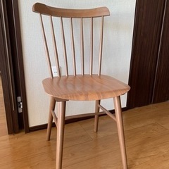【受渡確定済】木目ダイニングチェア　1脚