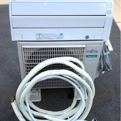 美品 富士通 インバーター冷暖房エアコン 「ノクリア」 AS-C22J 室温センサー 熱交換器加熱除菌 音声お知らせ 6畳用 2019年製 ジャンク扱い