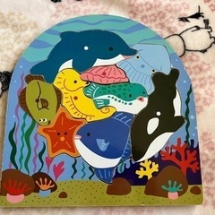 (取引中)木のおもちゃ　パズル　釣り