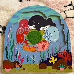 (取引中)木のおもちゃ　パズル　釣りの画像