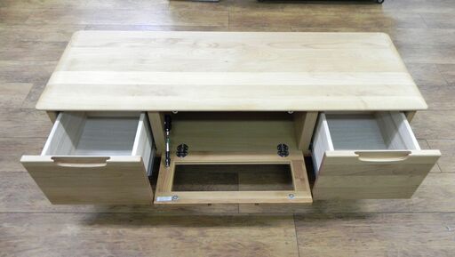 一生紀 エリス 幅120cm テレビボード 北欧スタイル アルダー無垢材 ナチュラル AVボード テレビ台 ローボード ISSEIKI