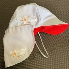 紅白帽子　日よけ付き　幼児