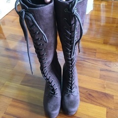 ロング編み上げブーツ👢の画像
