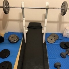 ホームジム、バーベルセット99kg ダンベル8kg