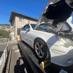 ベンツ　c180 コンプレッサー　部品取りまる車