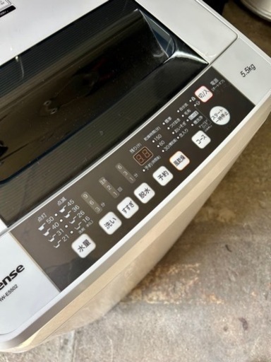 札幌市内配送無料 19年製 Hisence ハイセンス 5.5kg 全自動洗濯機 HW-E5502