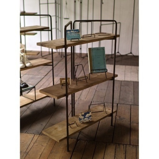 ジョセフアイアン　3段スリムシェルフ　北欧　ラック