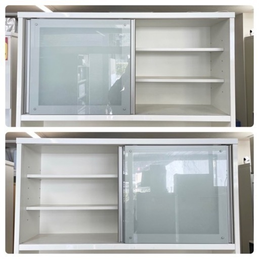 【美品‼️】定価20万♪ 高級 松田家具 118cm幅キッチンボード 食器棚 収納家具 ホワイト♪