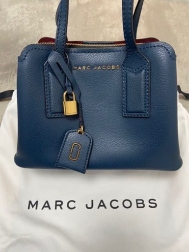 【美品・値下げ可】MARC JACOBS マークジェイコブス　2wayレザーバッグ　ブルー　定価59800円