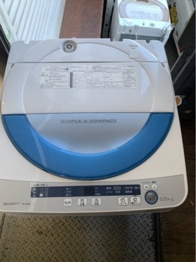 5KM以内配送無料5.5KG シャープ SHARP ES-GE55P-A [全自動洗濯機