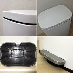 【平日取りに来ていただける方】KEYUKA★フタが静かに閉まる★ペダル式 ゴミ箱★ケユカ★ホワイト系★ダストボックス(2Z0516)の画像