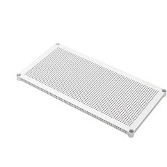 382 アイリスオーヤマ ラック メタルラック パーツ パンチング棚板 ホワイト ポール径25mm 幅91×奥行46cm 耐荷重50㎏ スチールラック MR-91TPの画像