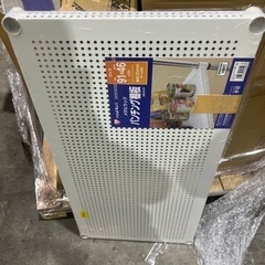 382 アイリスオーヤマ ラック メタルラック パーツ パンチング棚板 ホワイト ポール径25mm 幅91×奥行46cm 耐荷重50㎏ スチールラック MR-91TPの画像